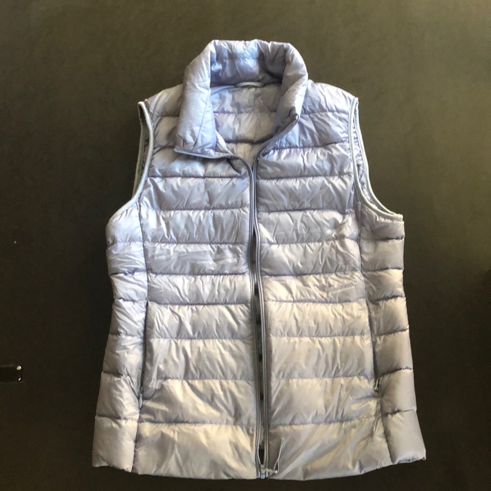 Uniqlo light blue Puffer vest.